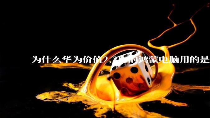 为什么华为价值2.3W的鸿蒙电脑用的是美国西数的SN740固态硬盘？