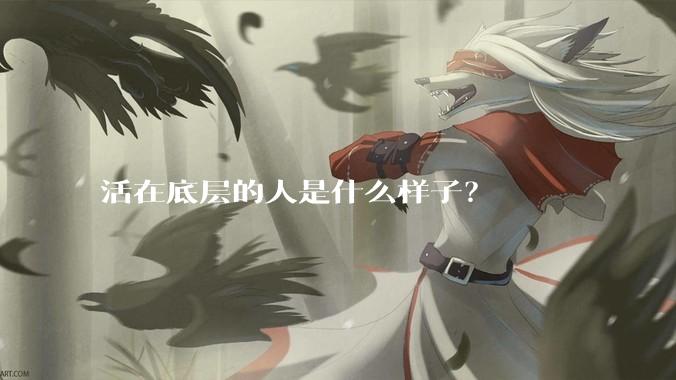 活在底层的人是什么样子？